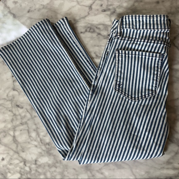 NEW KUT Railroad Stripe HighRise Ankle Flare Jeans - Picture 6 of 11